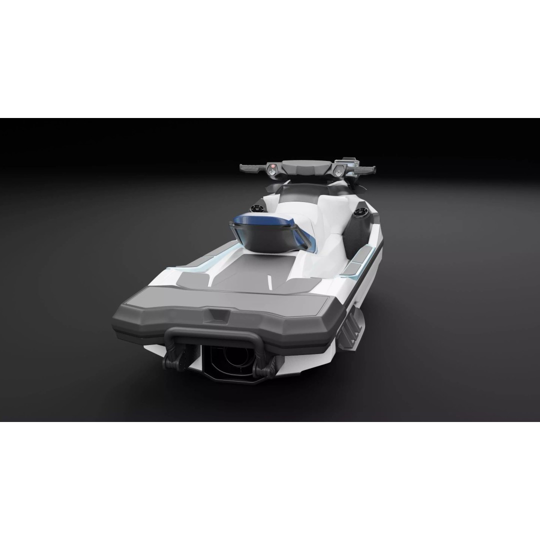 Jet Ski Boat 3D Model – High Poly Watercraft with PBR Textures - View 11