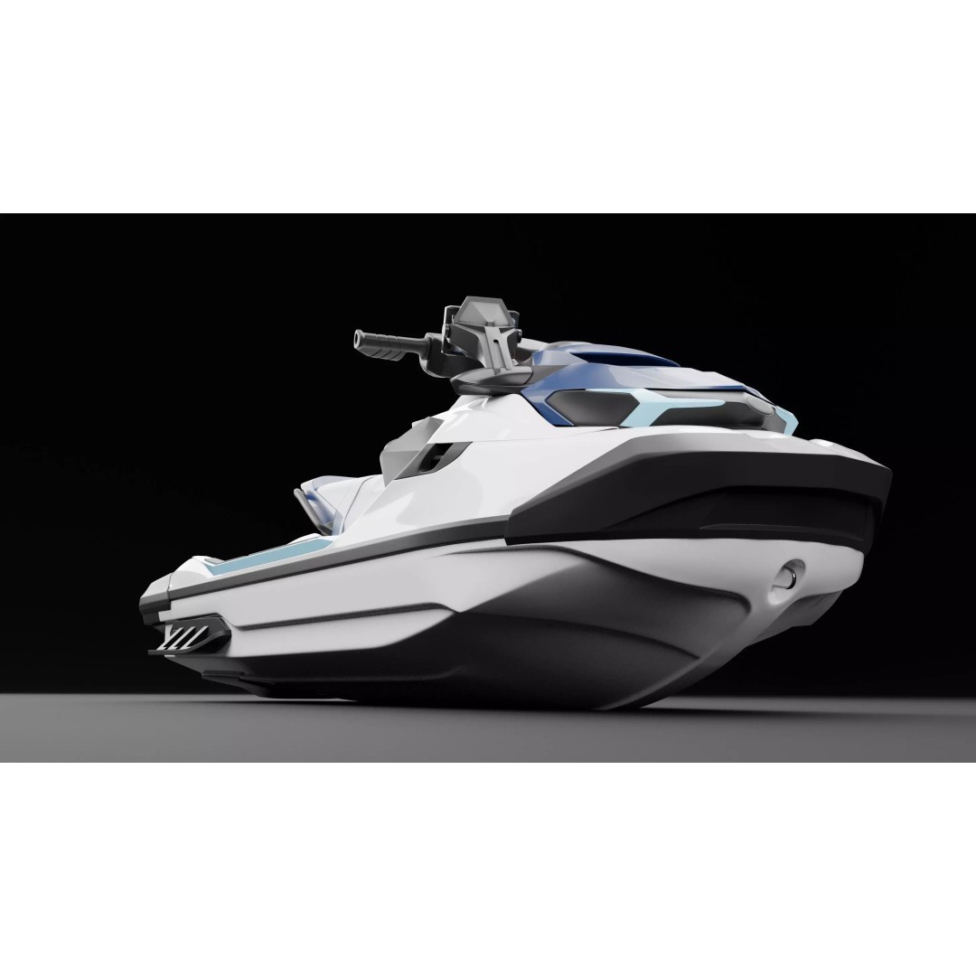 Jet Ski Boat 3D Model – High Poly Watercraft with PBR Textures - View 2