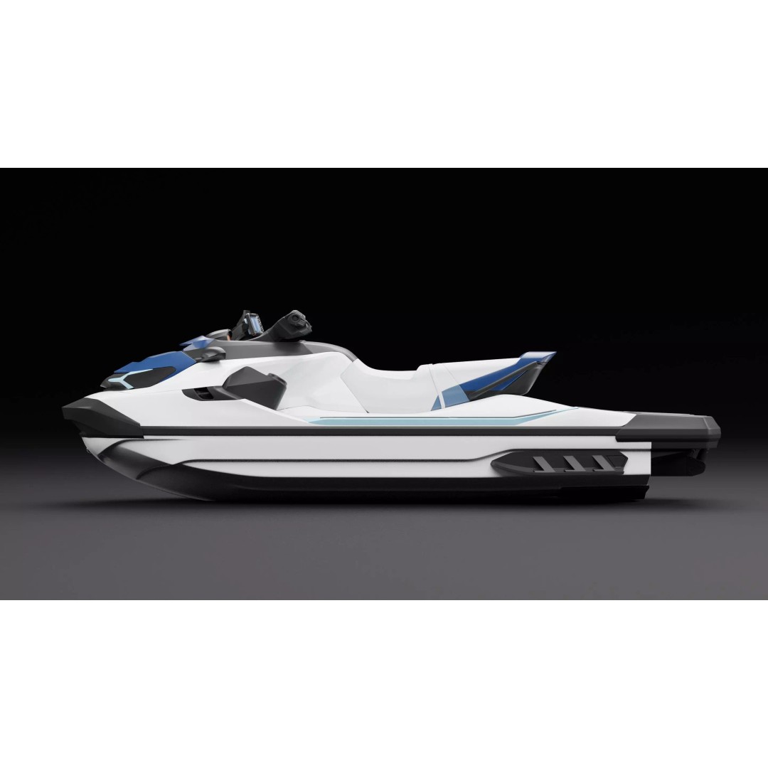 Jet Ski Boat 3D Model – High Poly Watercraft with PBR Textures - View 5