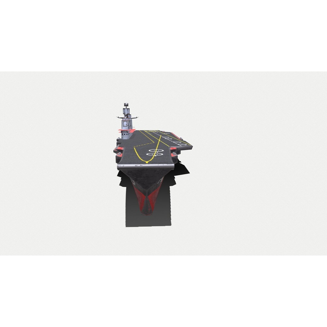 Aircraft Carrier 3D Model – Low Poly PBR Game Asset, FBX, OBJ - View 10