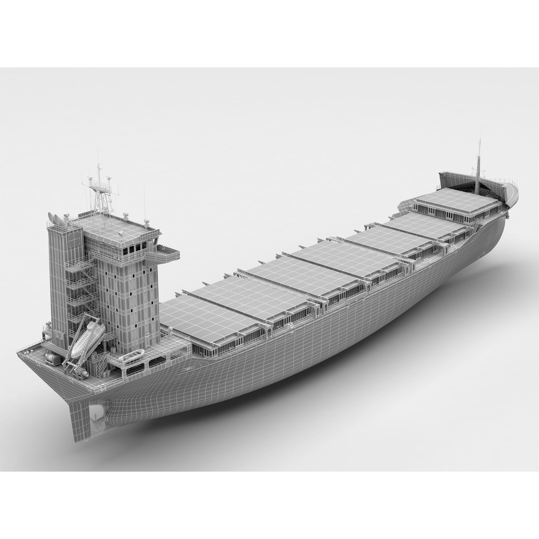 Container Feeder 3D Model – High-Quality Ship Asset, PBR Textures - View 11