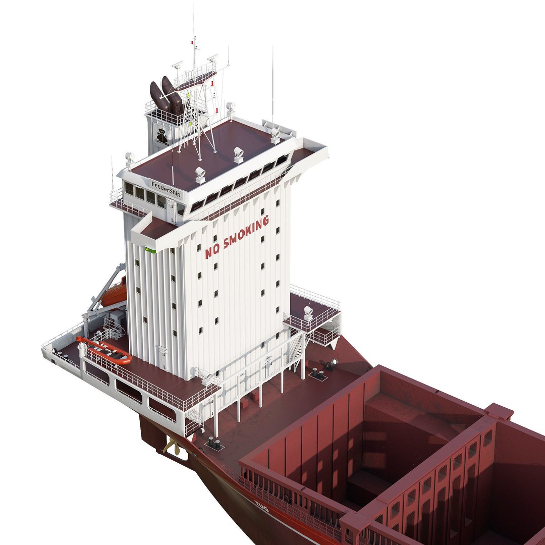 Container Feeder 3D Model – High-Quality Ship Asset, PBR Textures - View 14