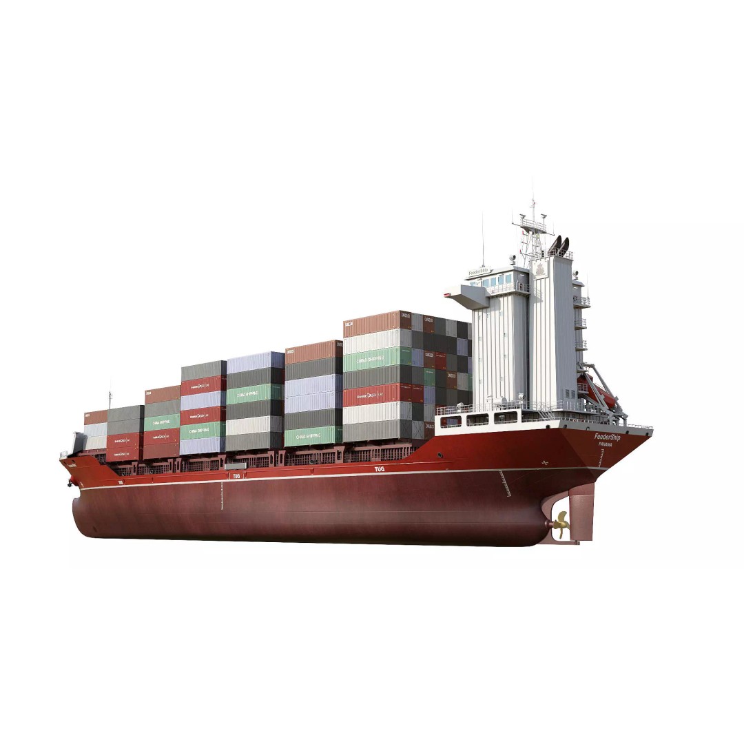 Container Feeder 3D Model – High-Quality Ship Asset, PBR Textures - View 2