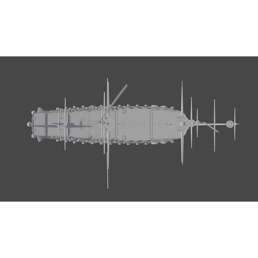 Pirate Ship 3D Model – Historic Watercraft with PBR Textures, FBX - View 9