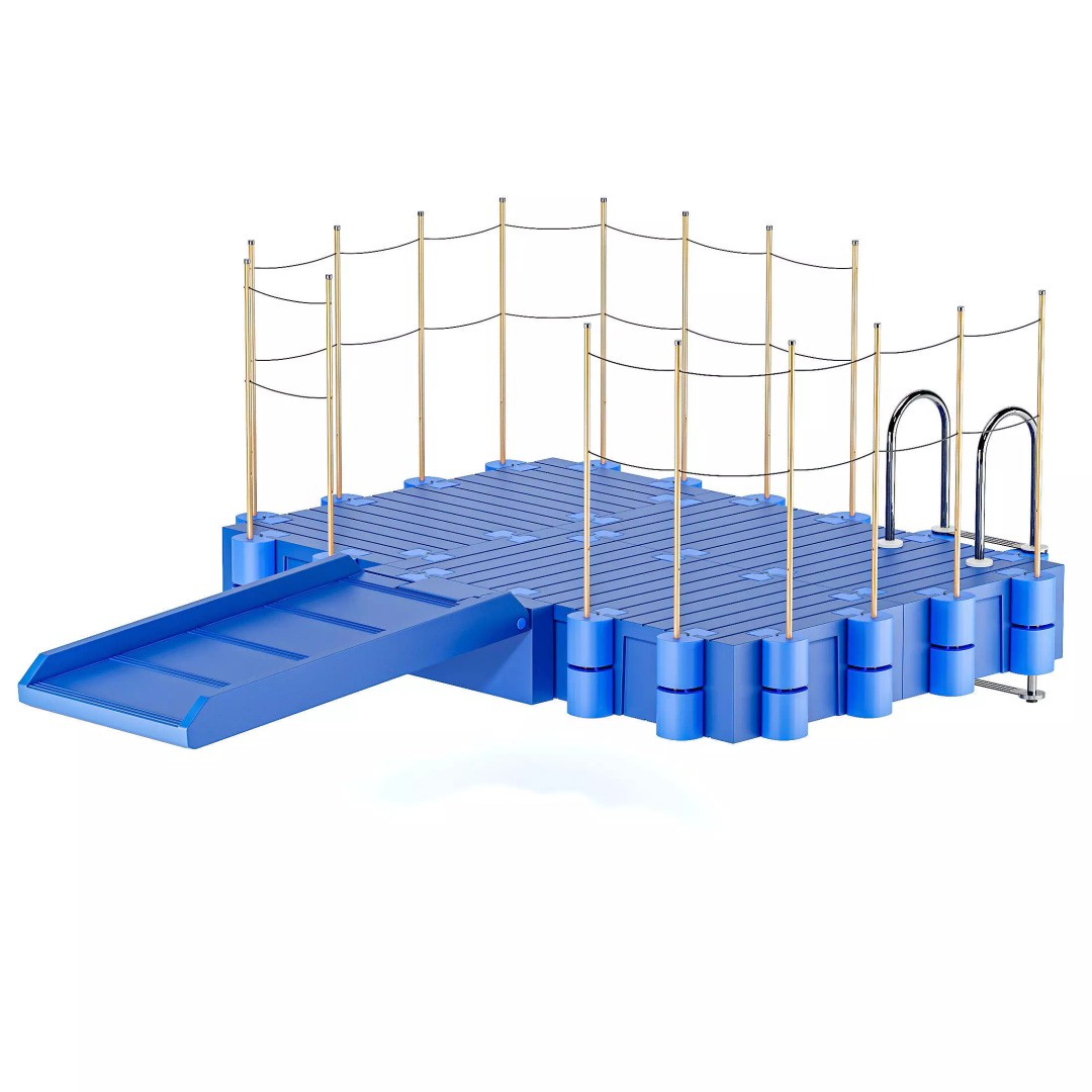 Modular Plastic Pontoon 3D Model – PBR Textures, Rigged, FBX - View 2