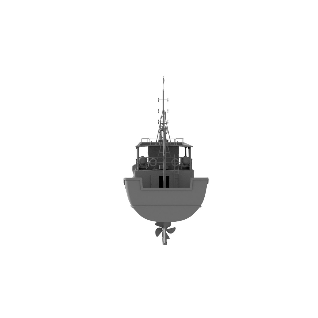 Fishing Boat 3D Model – Industrial Vessel for Games, FBX, OBJ - View 28
