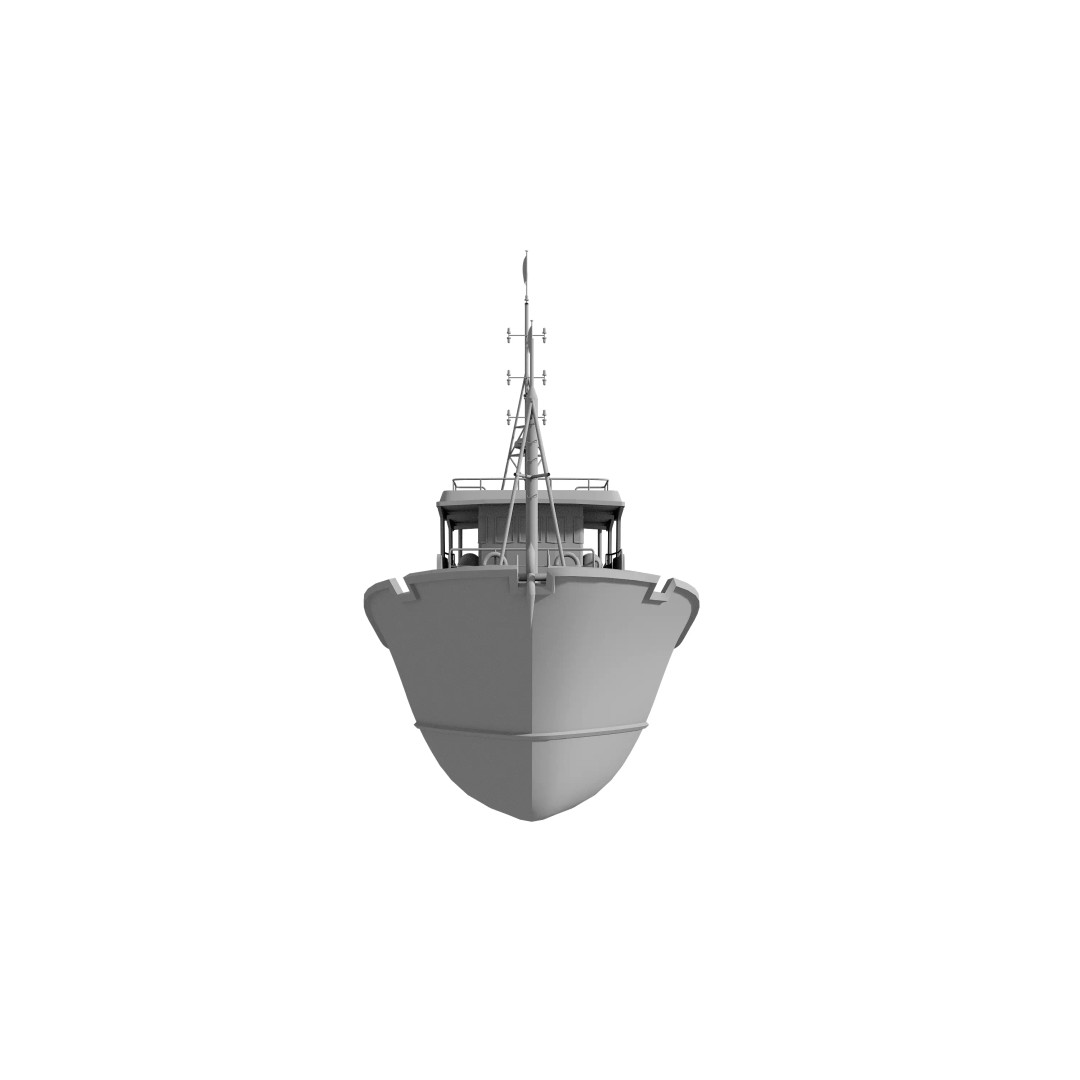 Fishing Boat 3D Model – Industrial Vessel for Games, FBX, OBJ - View 29