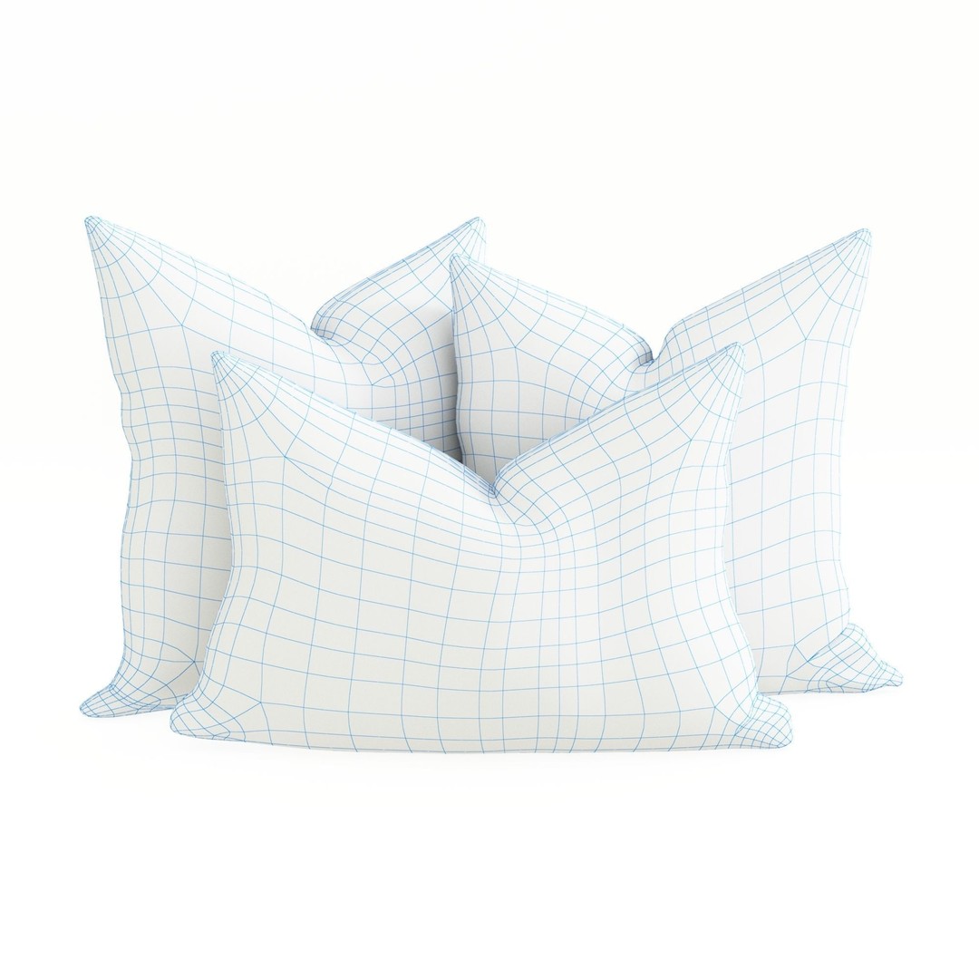 Elegant Pillow 3D Model – High Quality PBR Textures, FBX & OBJ Formats - View 6