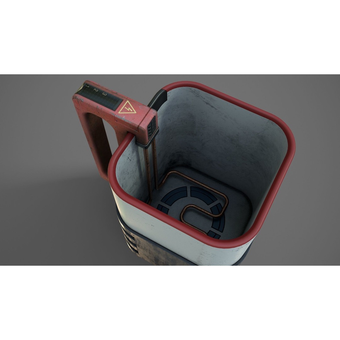 Sci-Fi Heat Mug 3D Model – Low Poly PBR Asset for Games, FBX, OBJ - View 10