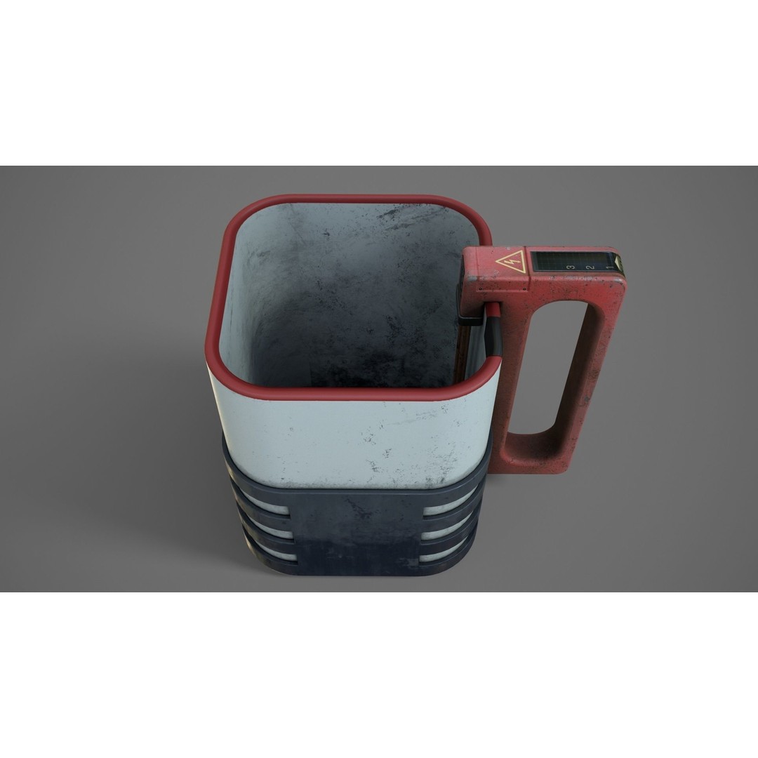 Sci-Fi Heat Mug 3D Model – Low Poly PBR Asset for Games, FBX, OBJ - View 15