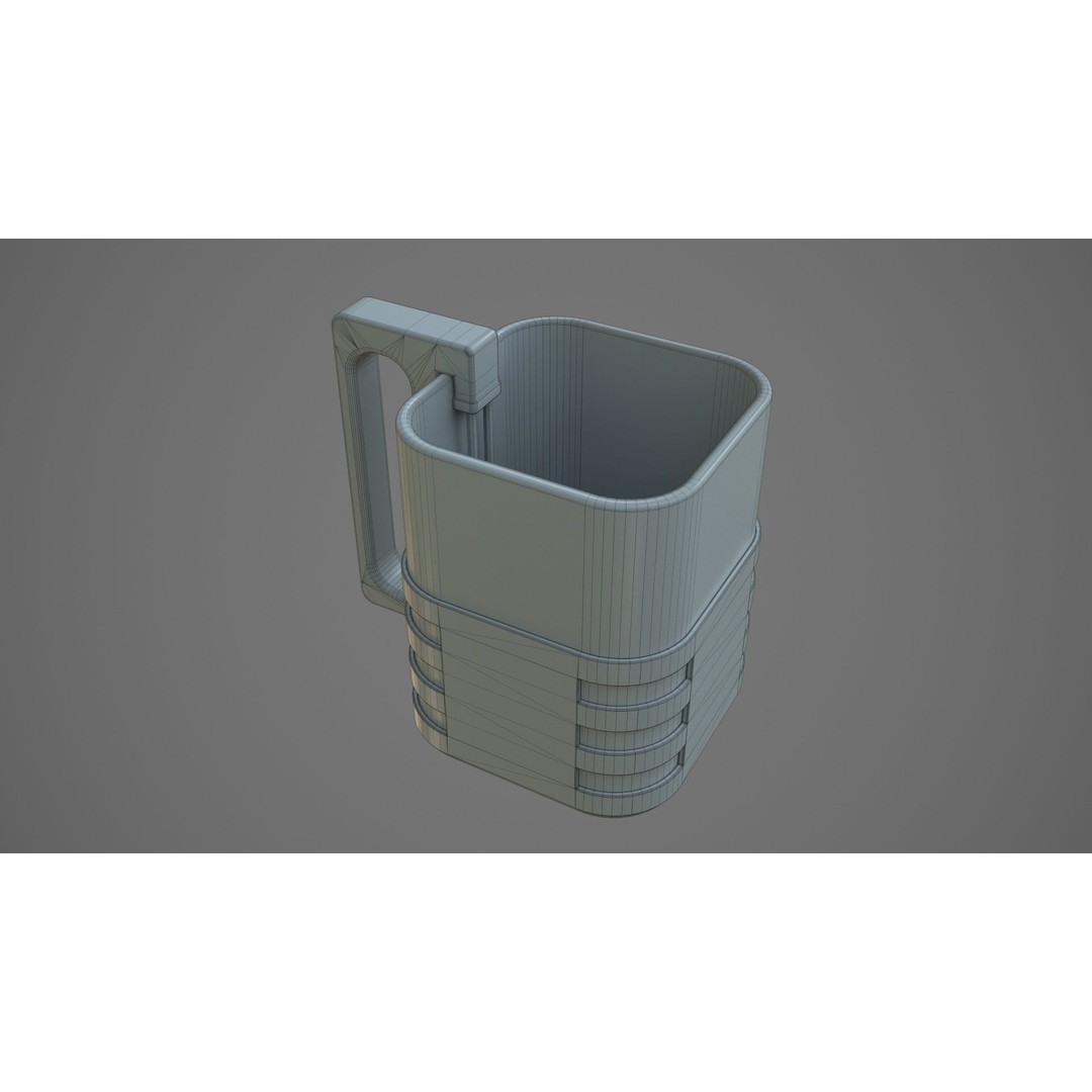 Sci-Fi Heat Mug 3D Model – Low Poly PBR Asset for Games, FBX, OBJ - View 18