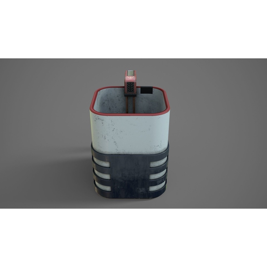 Sci-Fi Heat Mug 3D Model – Low Poly PBR Asset for Games, FBX, OBJ - View 5