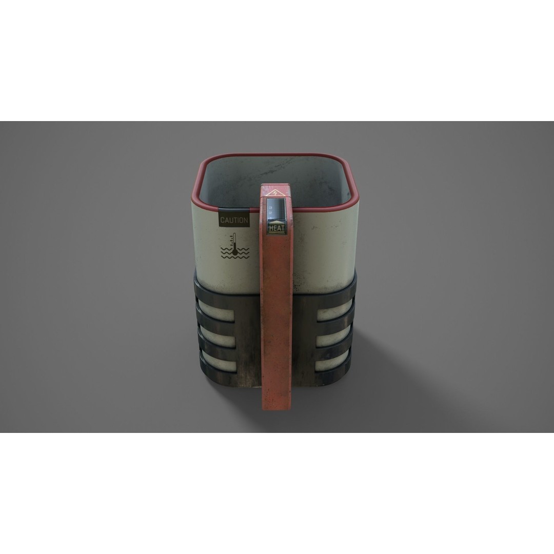 Sci-Fi Heat Mug 3D Model – Low Poly PBR Asset for Games, FBX, OBJ - View 8
