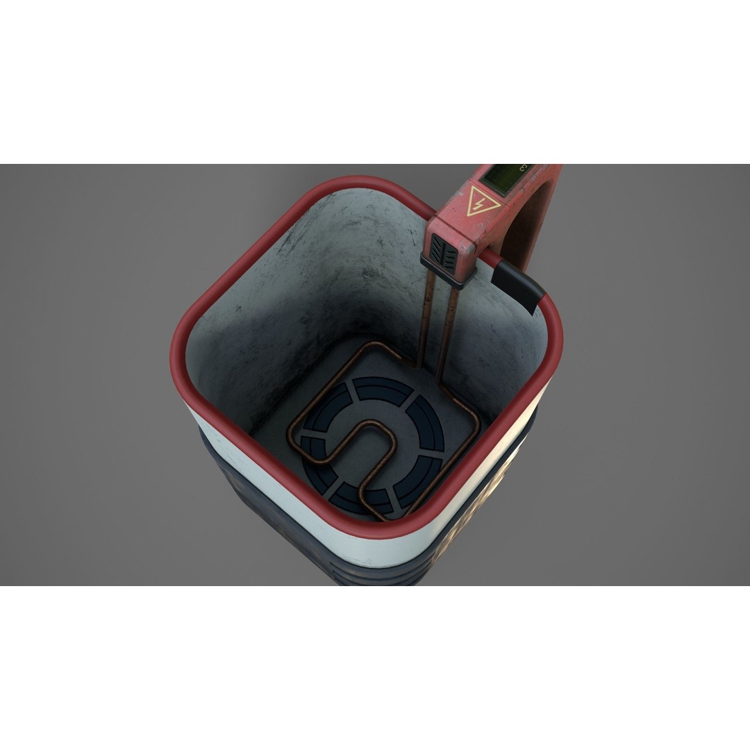 Sci-Fi Heat Mug 3D Model – Low Poly PBR Asset for Games, FBX, OBJ - View 9