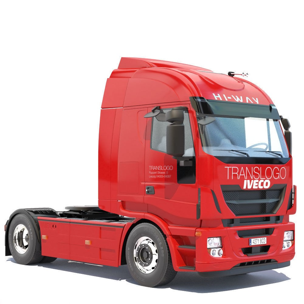 IVECO Hi-Way Truck 3D Model – Detailed ADR Tanker, FBX - View 10