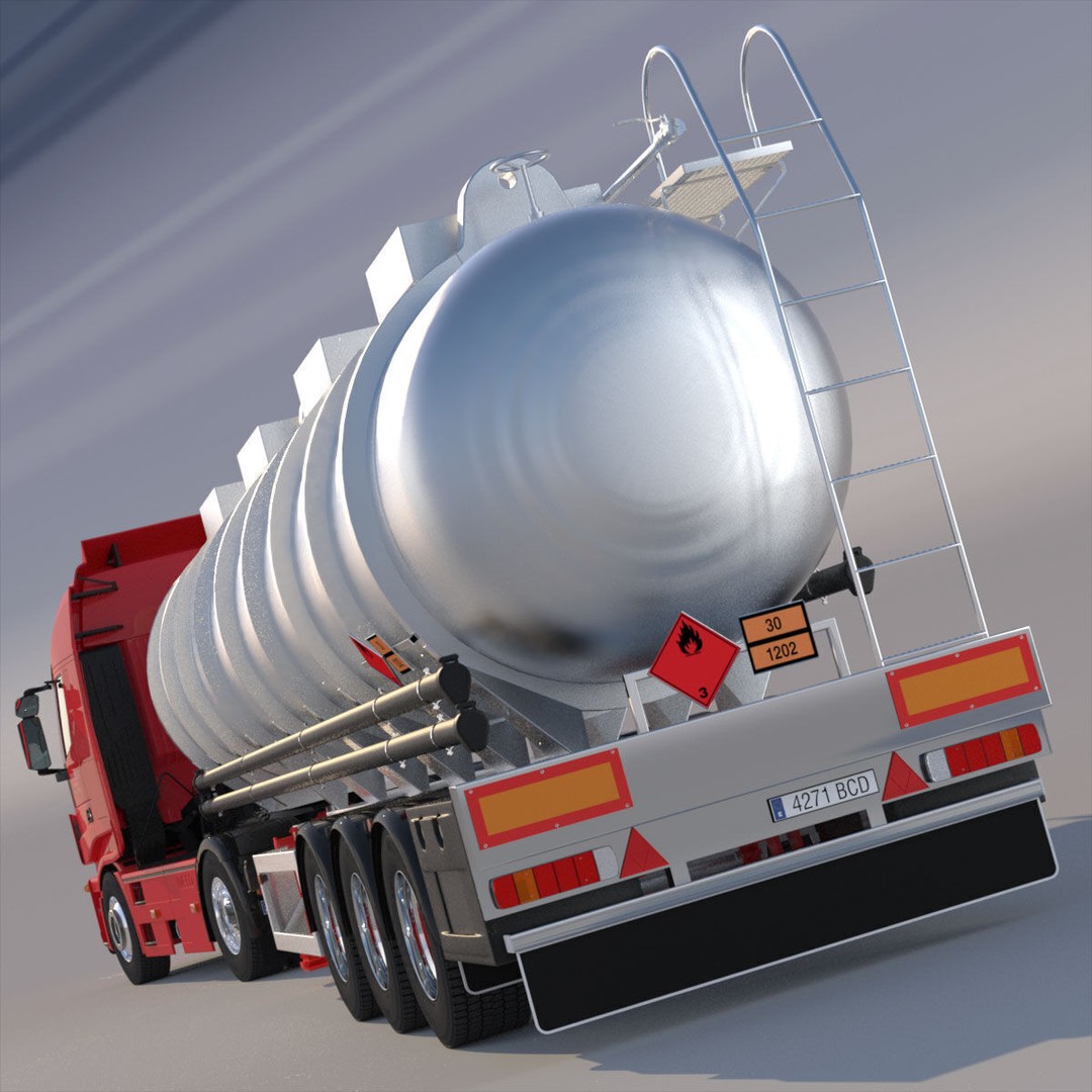 IVECO Hi-Way Truck 3D Model – Detailed ADR Tanker, FBX - View 4