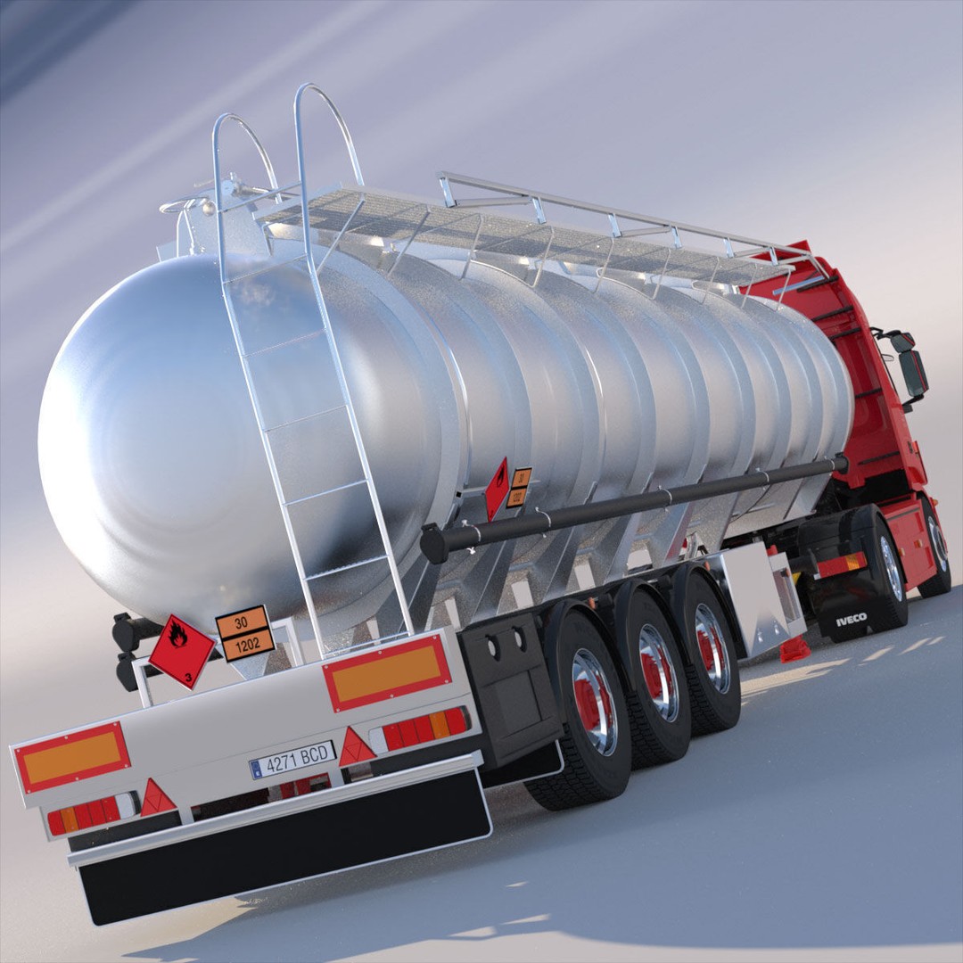 IVECO Hi-Way Truck 3D Model – Detailed ADR Tanker, FBX - View 5