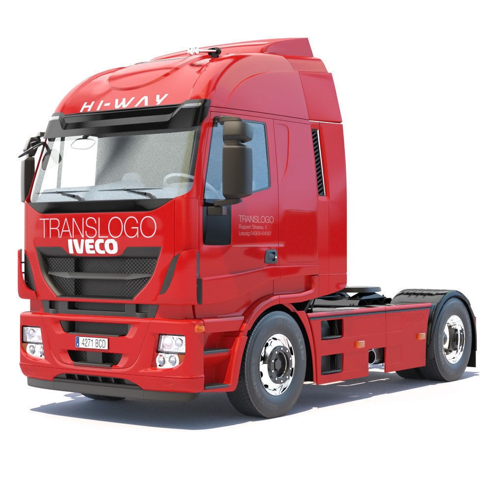 IVECO Hi-Way Truck 3D Model – Detailed ADR Tanker, FBX - View 9