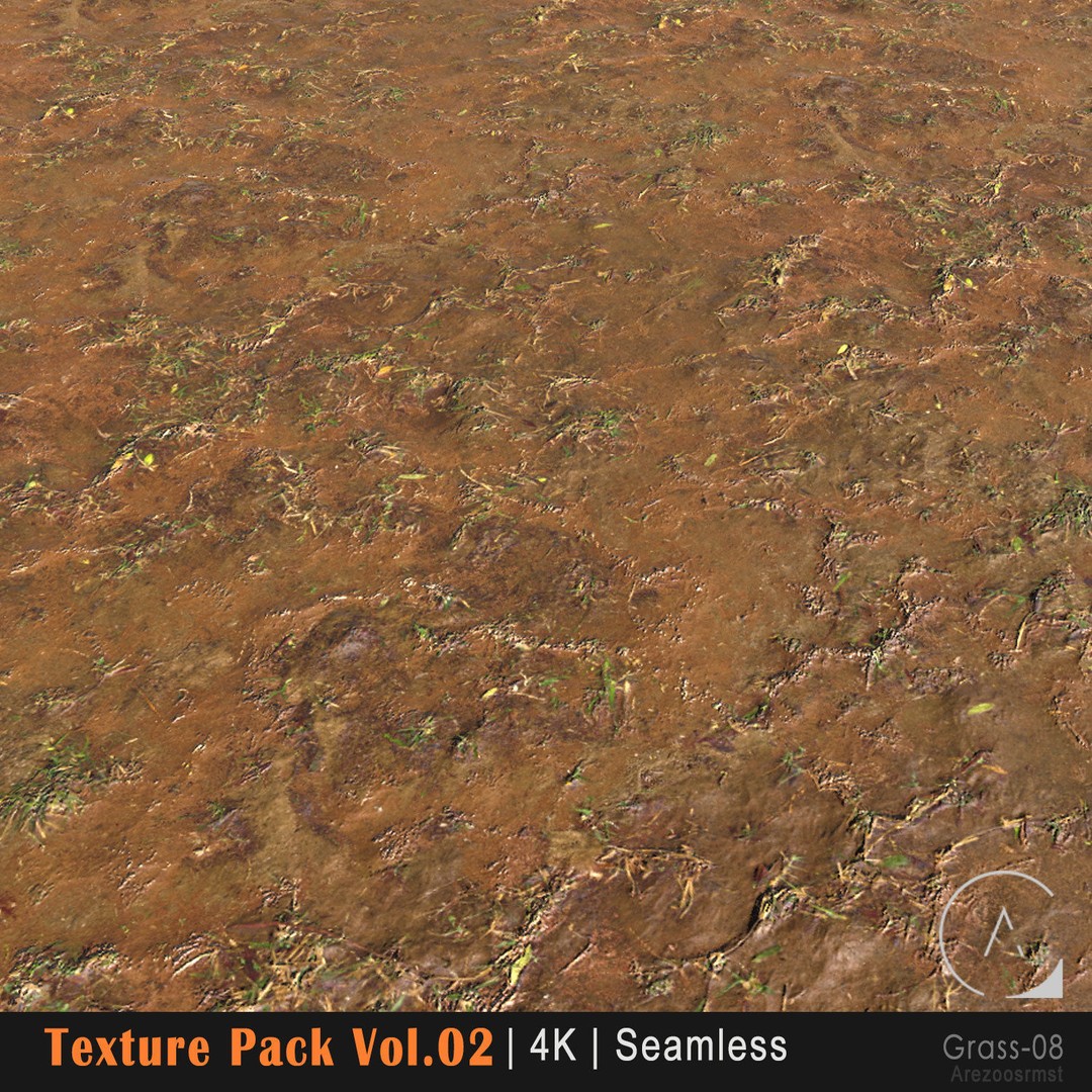 Grass Texture Pack 3D Model – PBR 4K Seamless Textures for Games - View 10