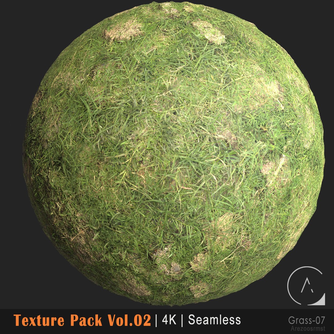 Grass Texture Pack 3D Model – PBR 4K Seamless Textures for Games - View 19