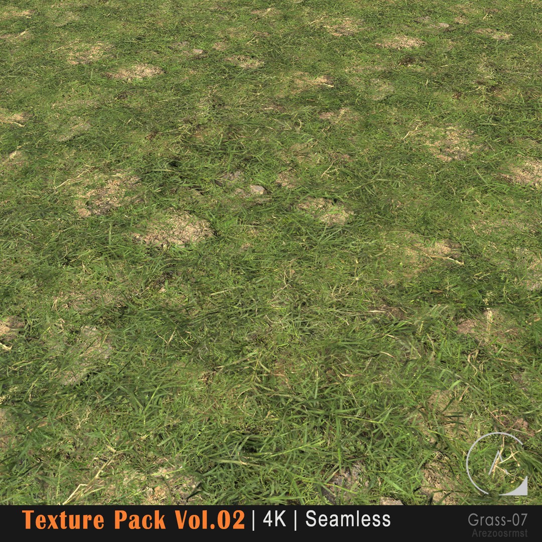 Grass Texture Pack 3D Model – PBR 4K Seamless Textures for Games - View 9