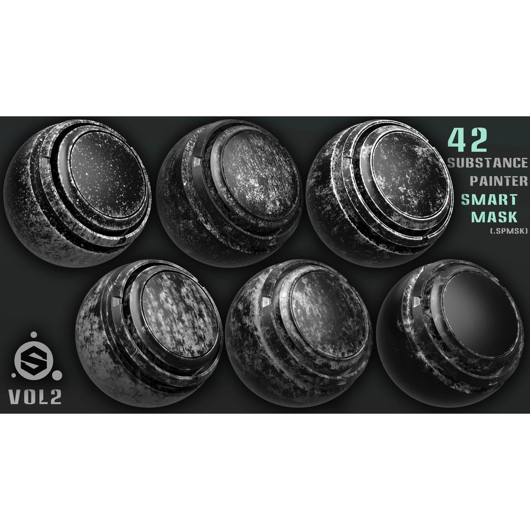 42 Smart Masks 3D Model – High Quality Textures for Substance Painter - View 10