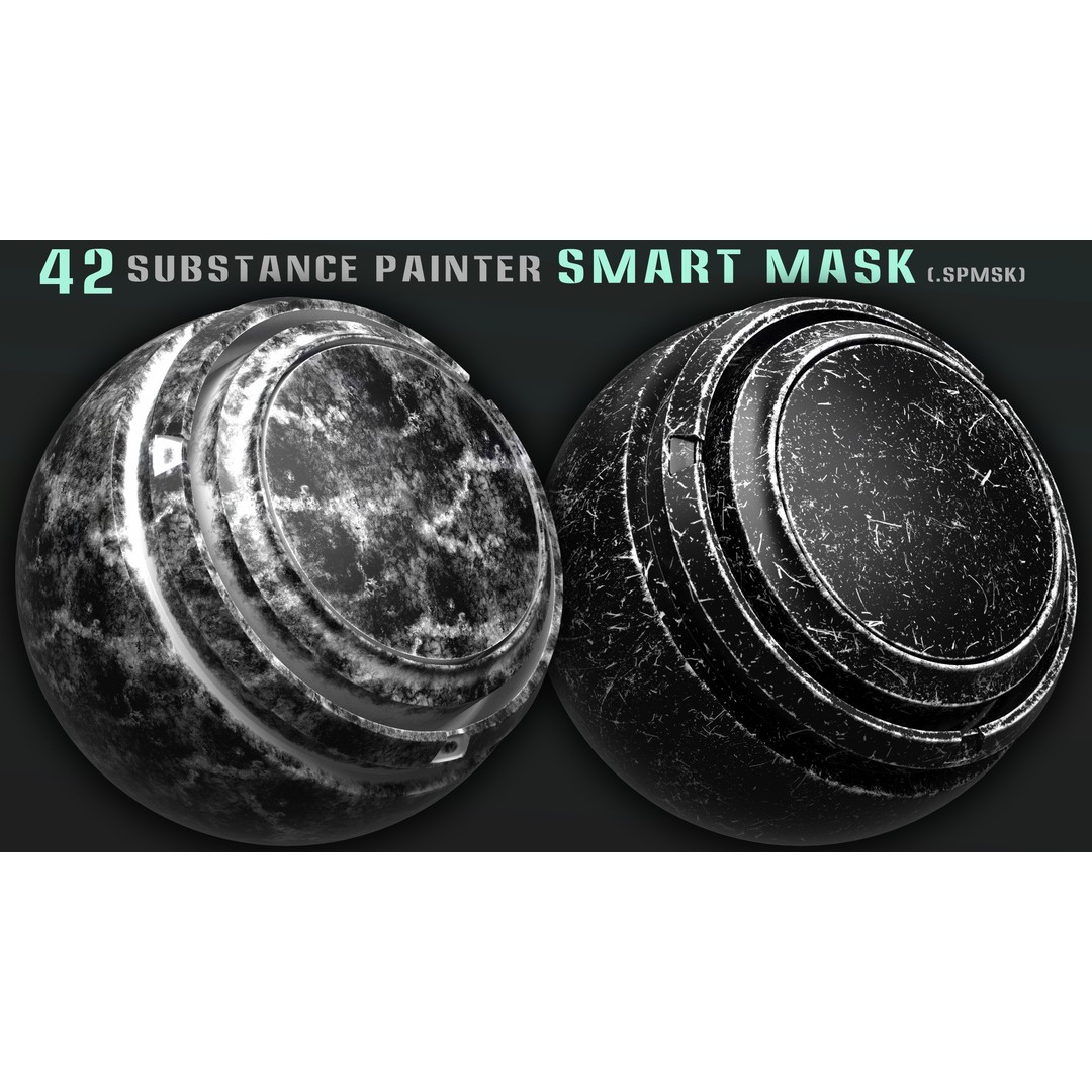 42 Smart Masks 3D Model – High Quality Textures for Substance Painter - View 11