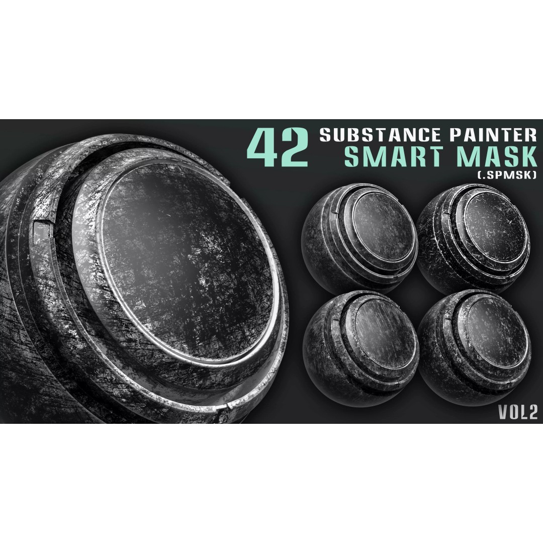 42 Smart Masks 3D Model – High Quality Textures for Substance Painter - View 2