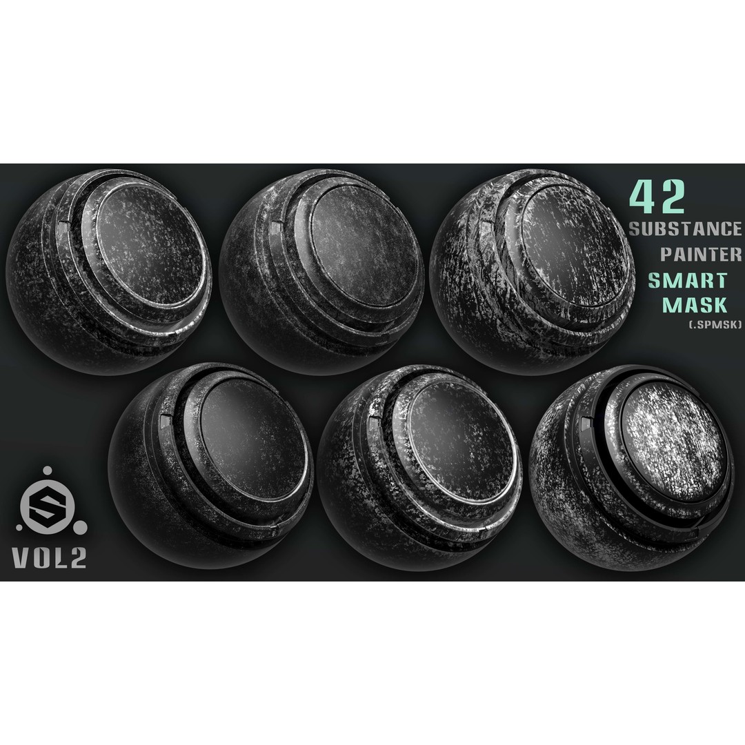 42 Smart Masks 3D Model – High Quality Textures for Substance Painter - View 6