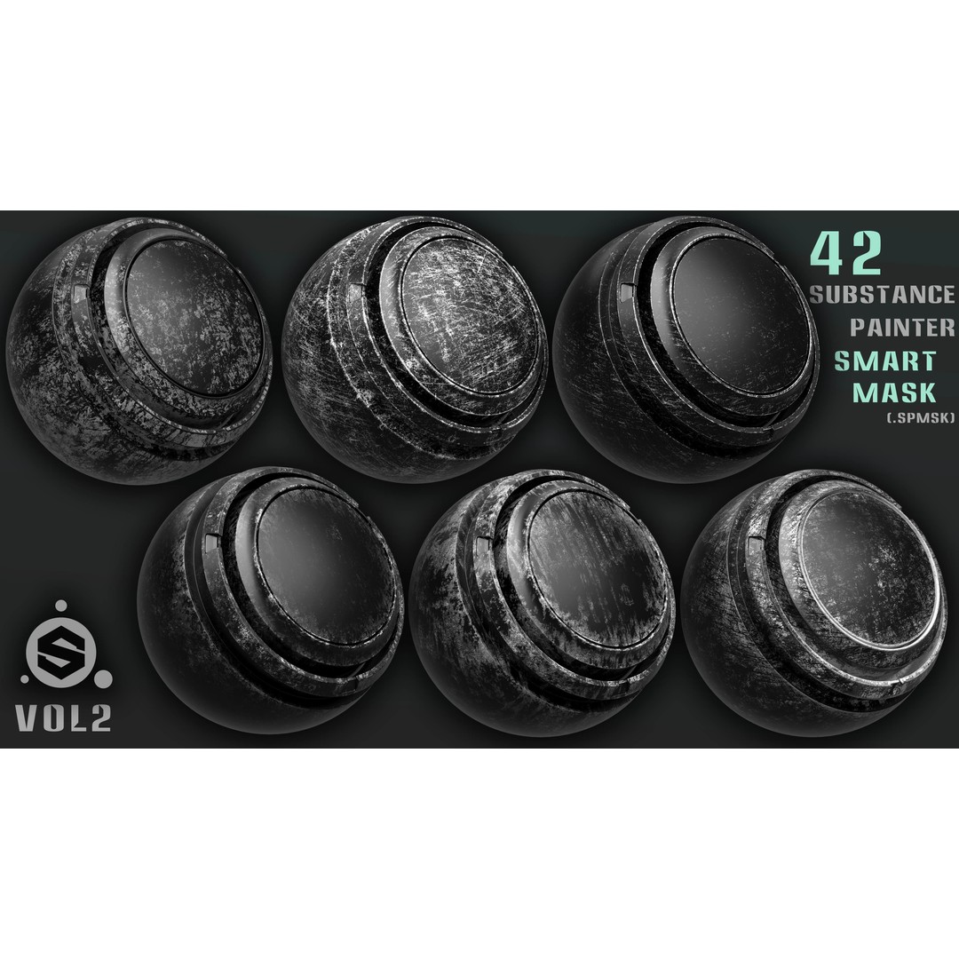 42 Smart Masks 3D Model – High Quality Textures for Substance Painter - View 7
