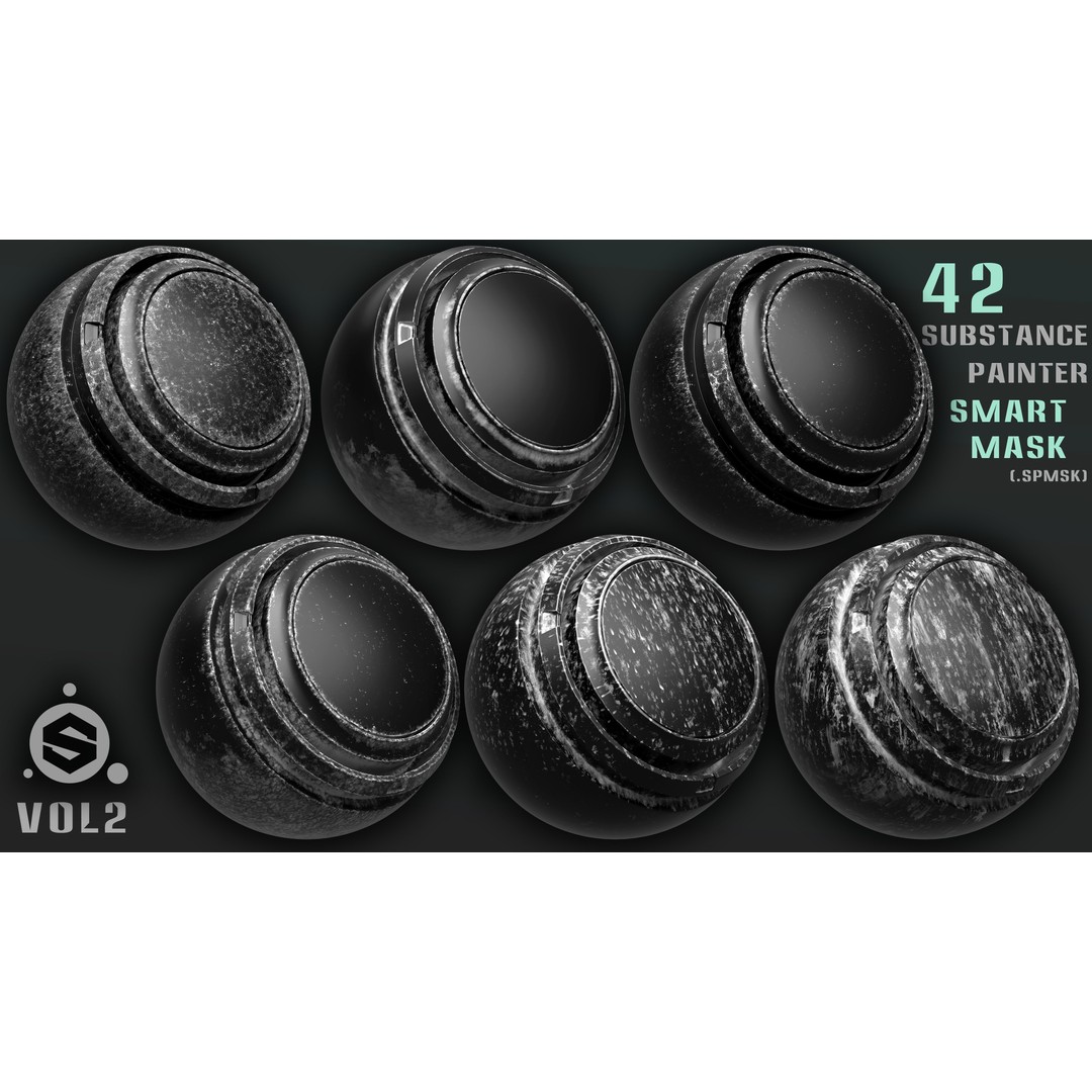 42 Smart Masks 3D Model – High Quality Textures for Substance Painter - View 9