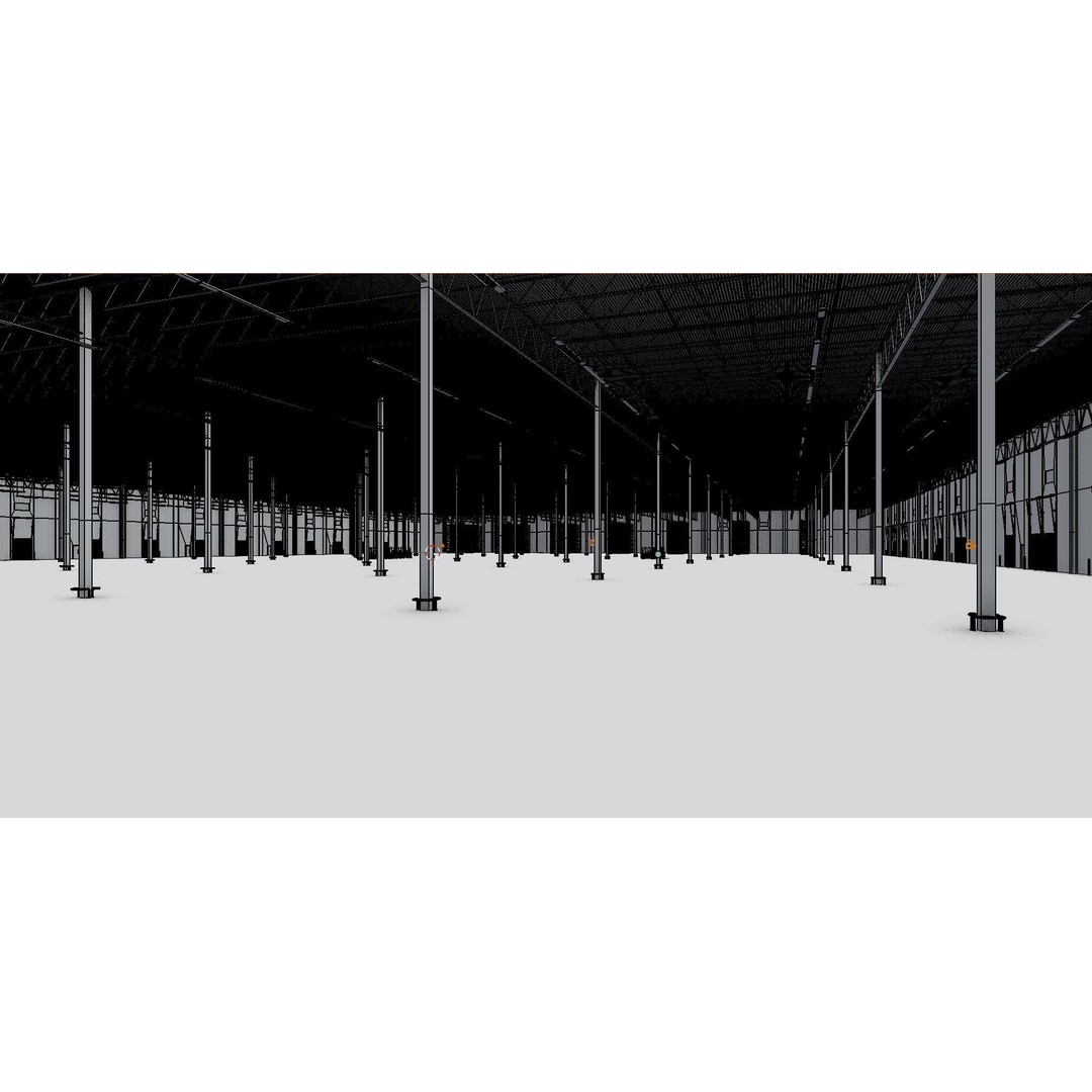 Warehouse Interior 3D Model – Low Poly Industrial Hall, FBX, OBJ, Blender
