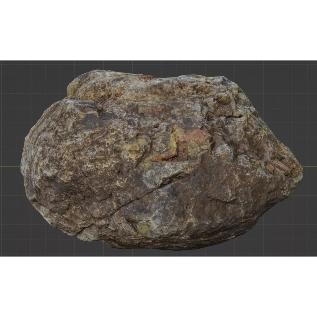Multi-Colored Jasper 3D Model – Low Poly Game Asset, PBR Textures, FBX, OBJ - View 2