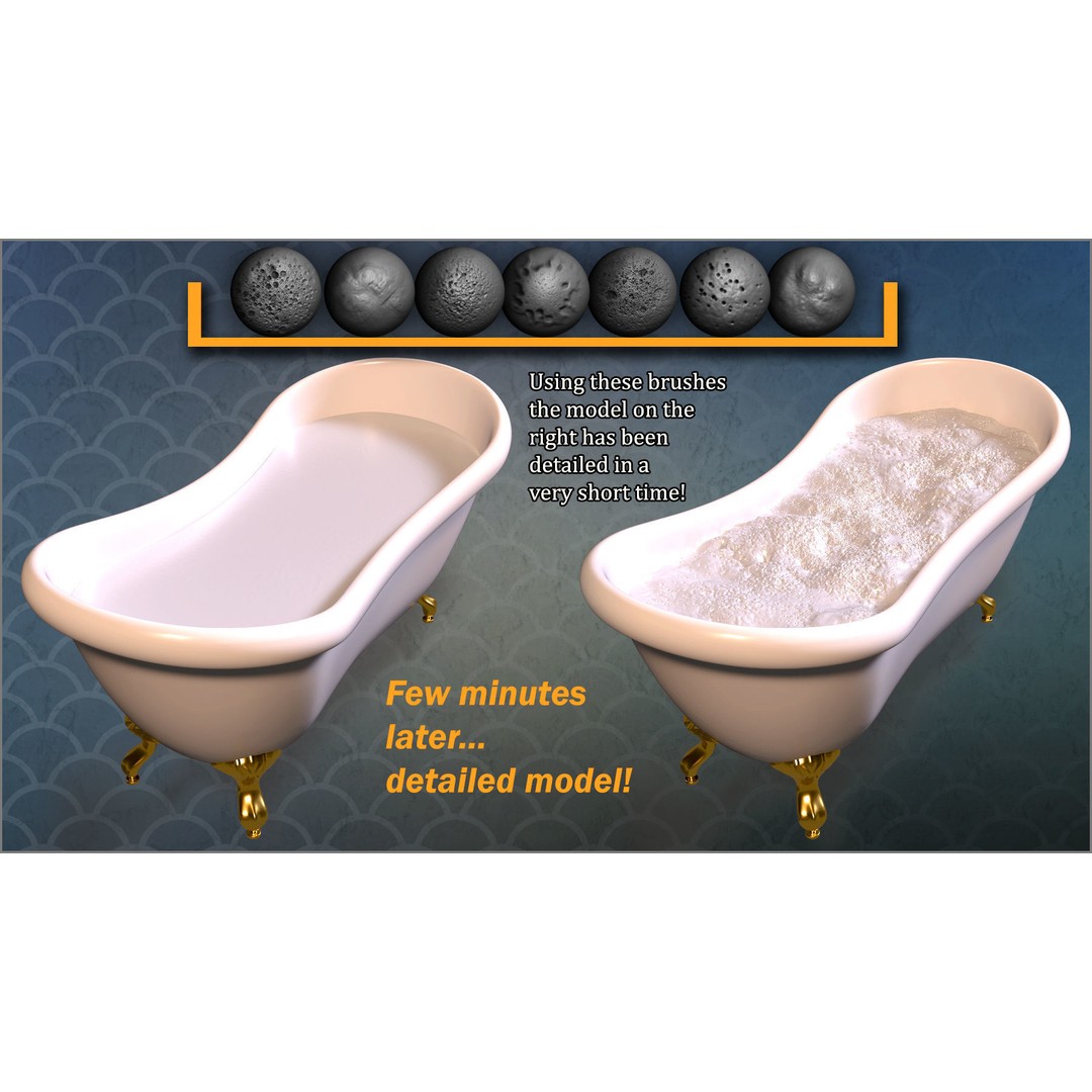 Foam Maker 3D Model – ZBrush Brushes and Alphas for Foam Effects - View 3