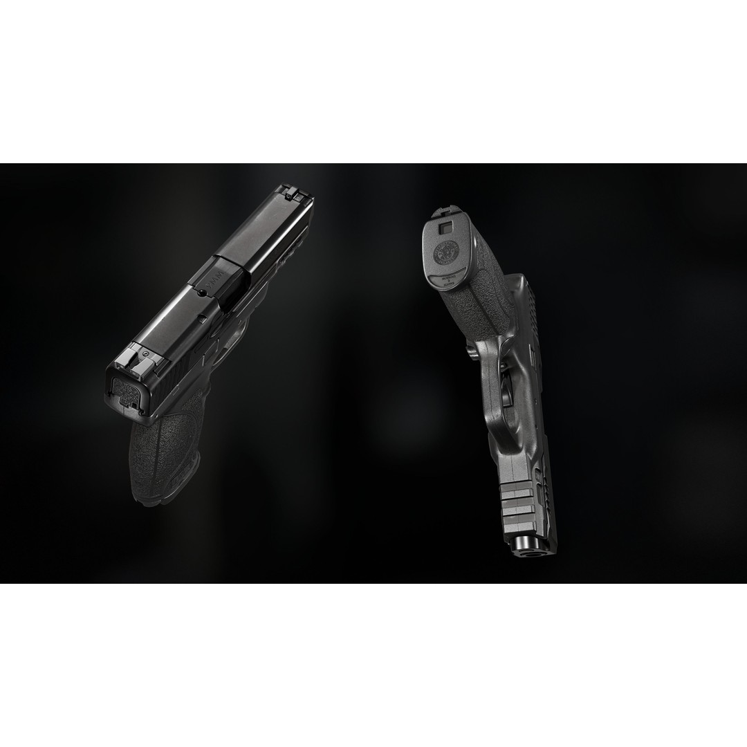 Smith and Wesson MP 9 2.0 Pistol Magazine 3D Model – Game Ready FBX, OBJ - View 10