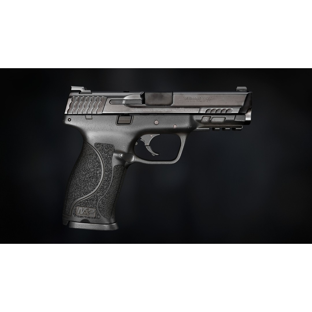 Smith and Wesson MP 9 2.0 Pistol Magazine 3D Model – Game Ready FBX, OBJ - View 3