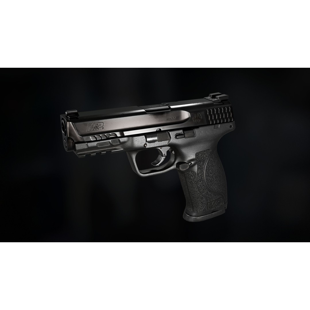 Smith and Wesson MP 9 2.0 Pistol Magazine 3D Model – Game Ready FBX, OBJ - View 4