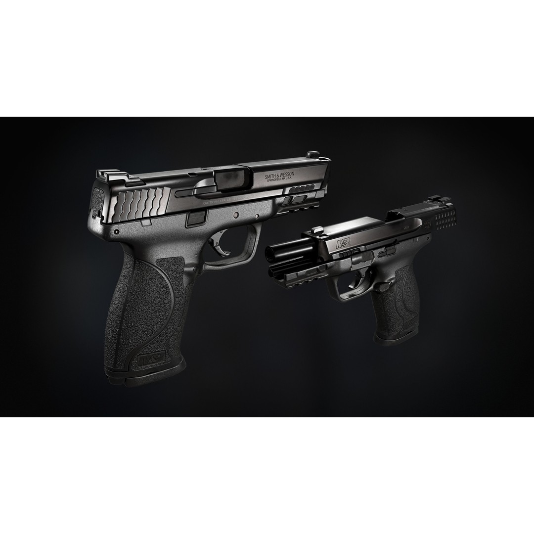 Smith and Wesson MP 9 2.0 Pistol Magazine 3D Model – Game Ready FBX, OBJ - View 6