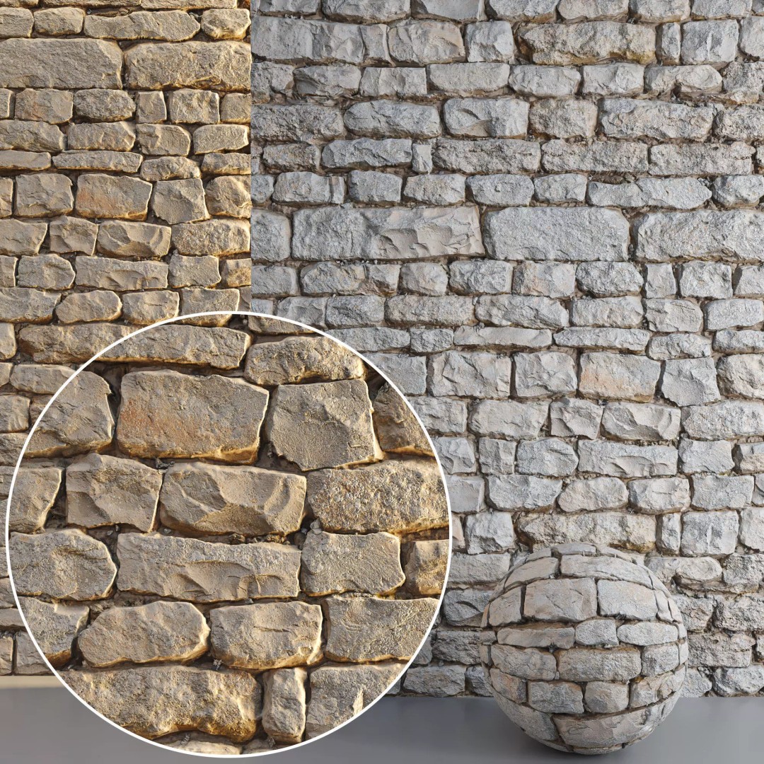 Mrf Wall Stone 02 3D Model – Seamless 4K Textures, FBX & OBJ - View 2