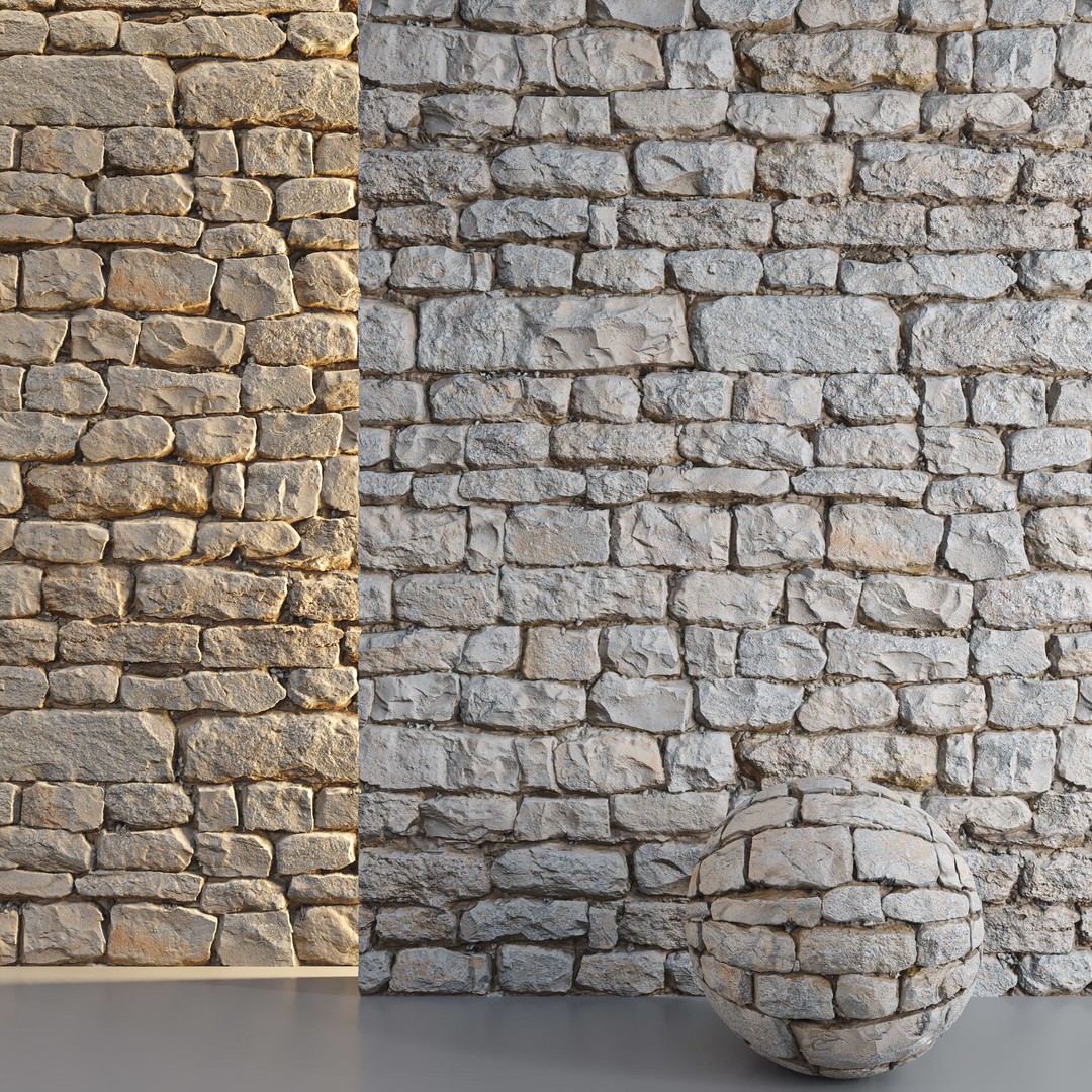 Mrf Wall Stone 02 3D Model – Seamless 4K Textures, FBX & OBJ - View 3
