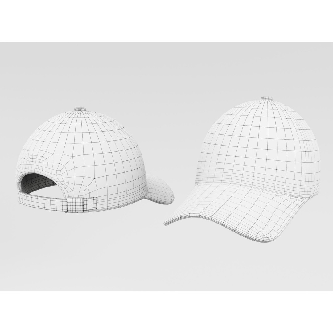 Baseball Cap 3D Model – Low Poly PBR Game Asset, FBX, OBJ, Unity, Unreal - View 8