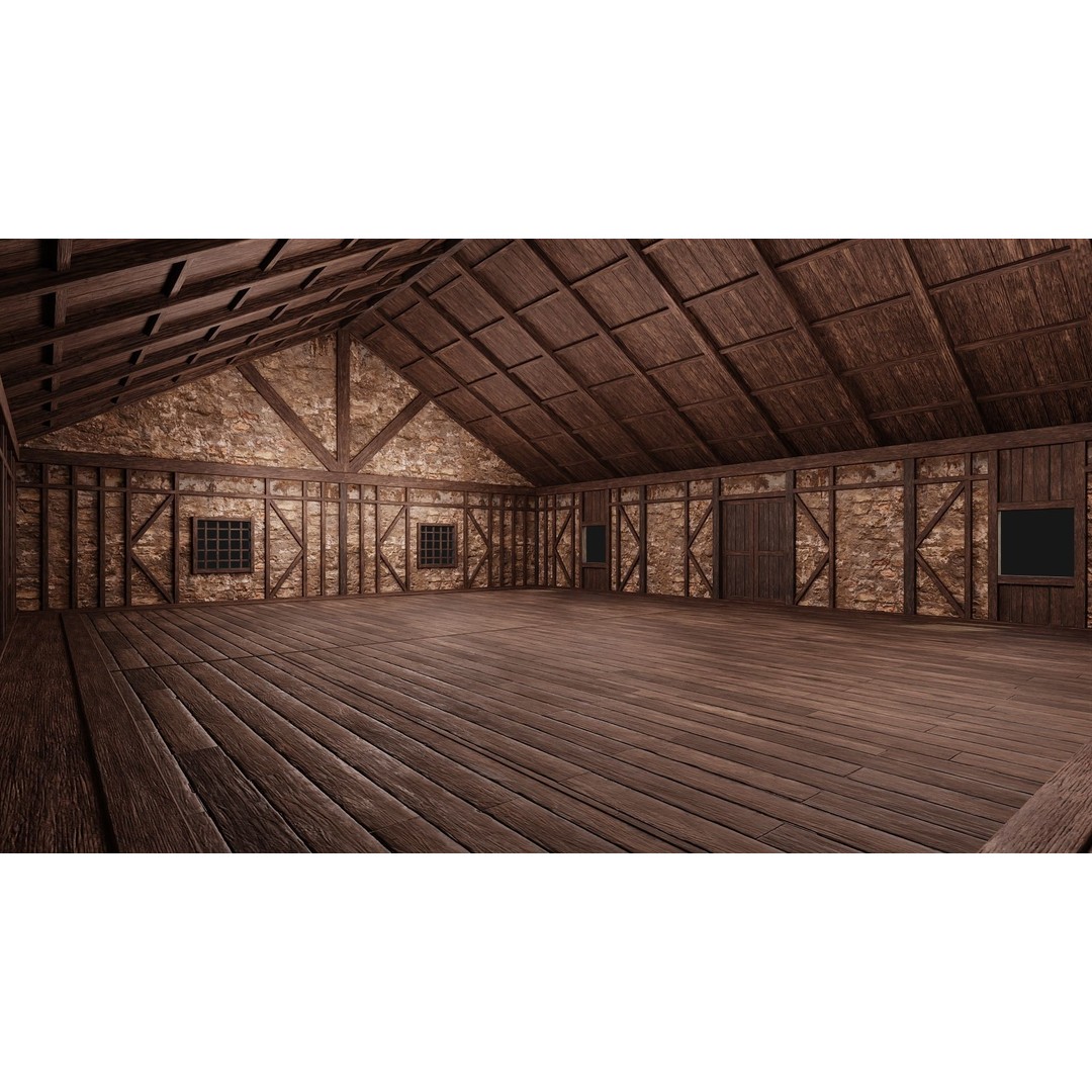 Old Medieval Houses Pack 3D Model – Low Poly Game Asset, FBX & OBJ - View 10