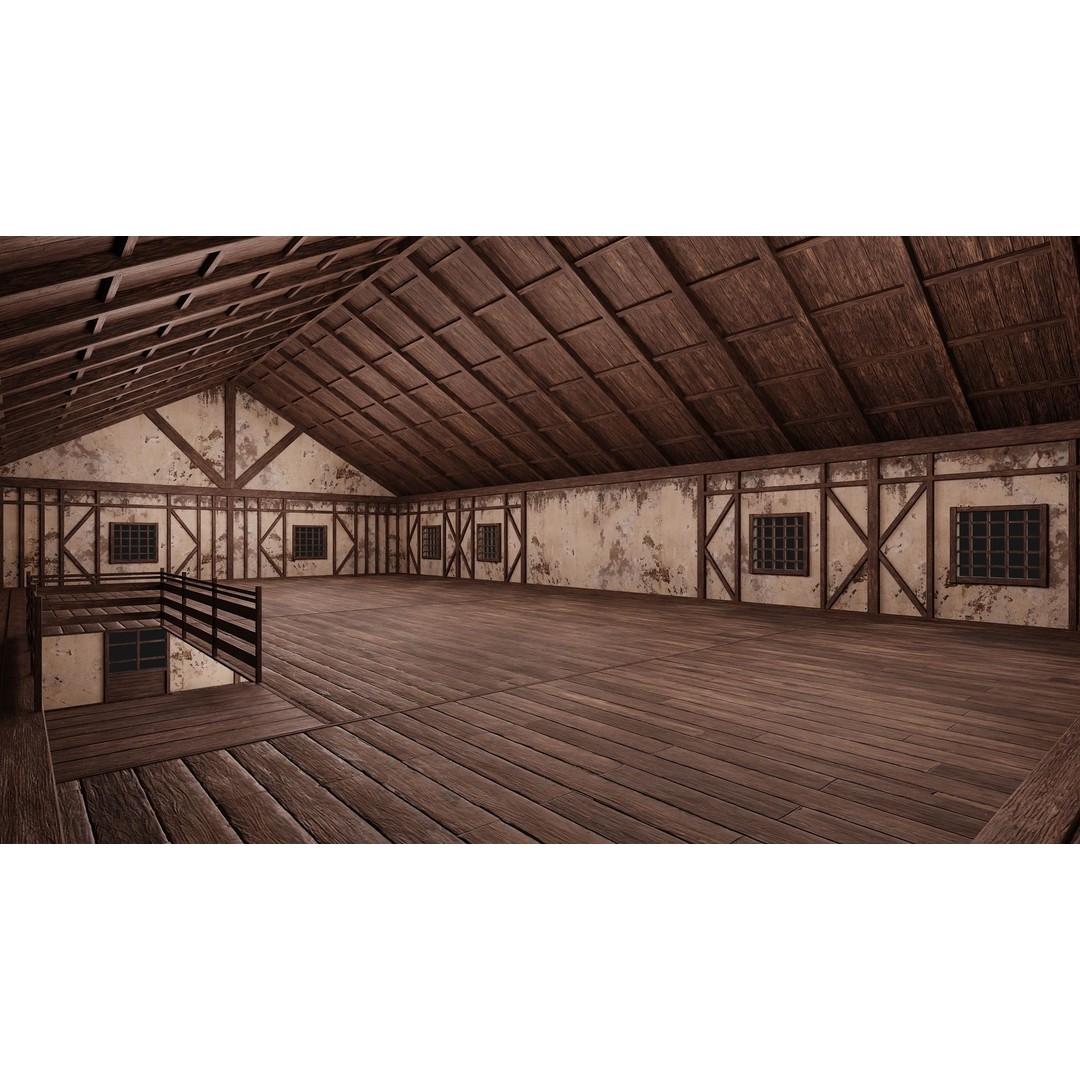 Old Medieval Houses Pack 3D Model – Low Poly Game Asset, FBX & OBJ - View 8