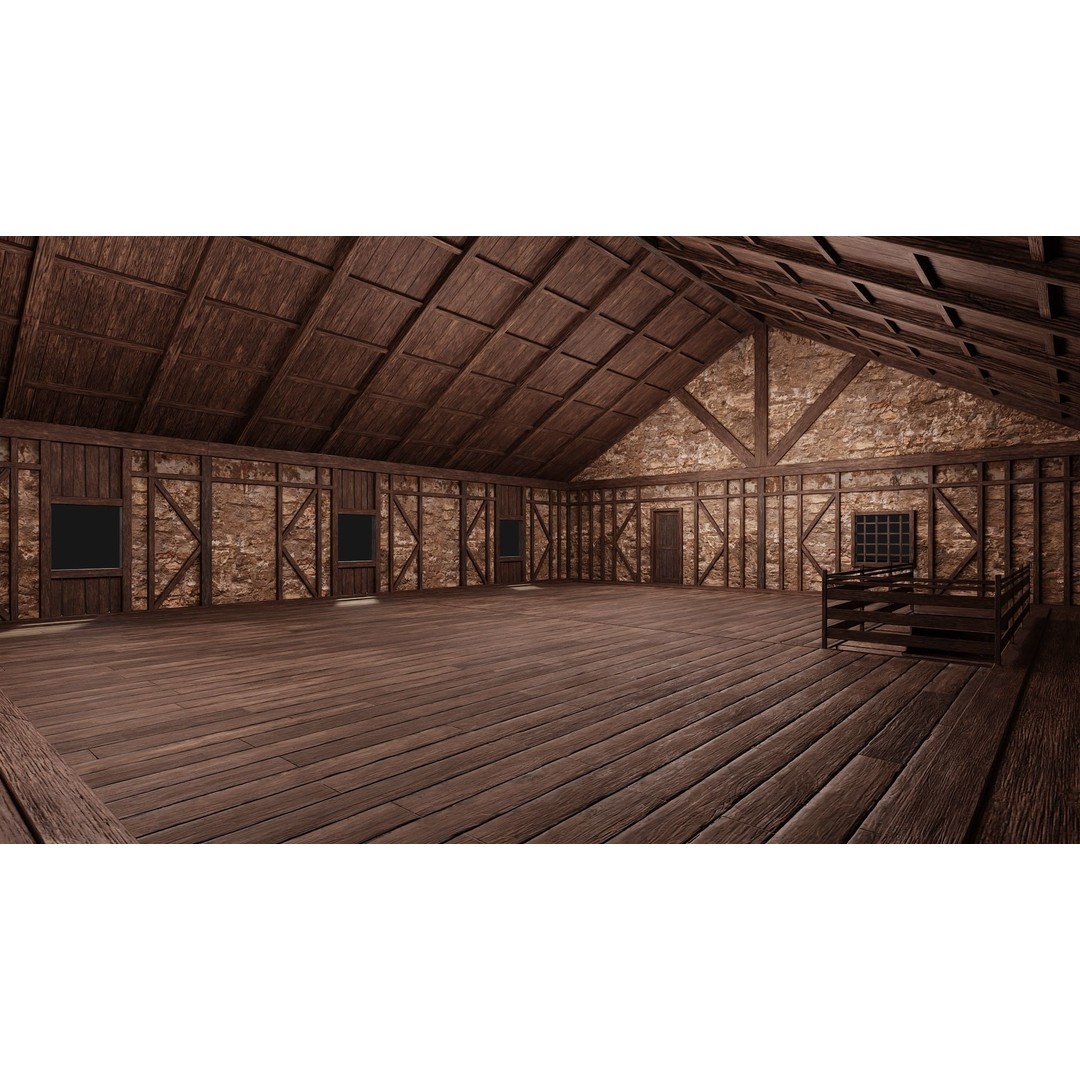 Old Medieval Houses Pack 3D Model – Low Poly Game Asset, FBX & OBJ - View 9