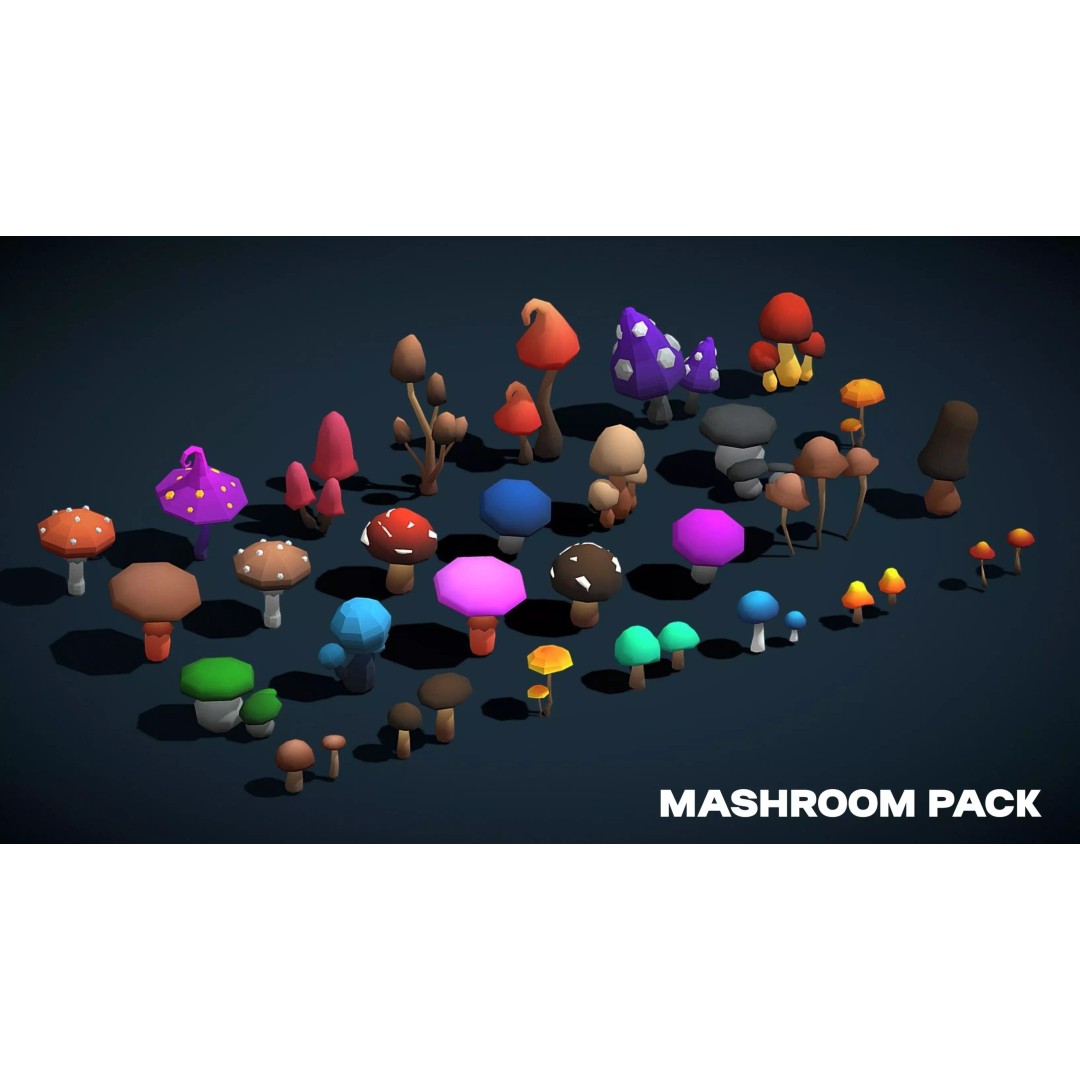 Stylized Nature Mega Pack 3D Model – Low Poly Game Asset, FBX