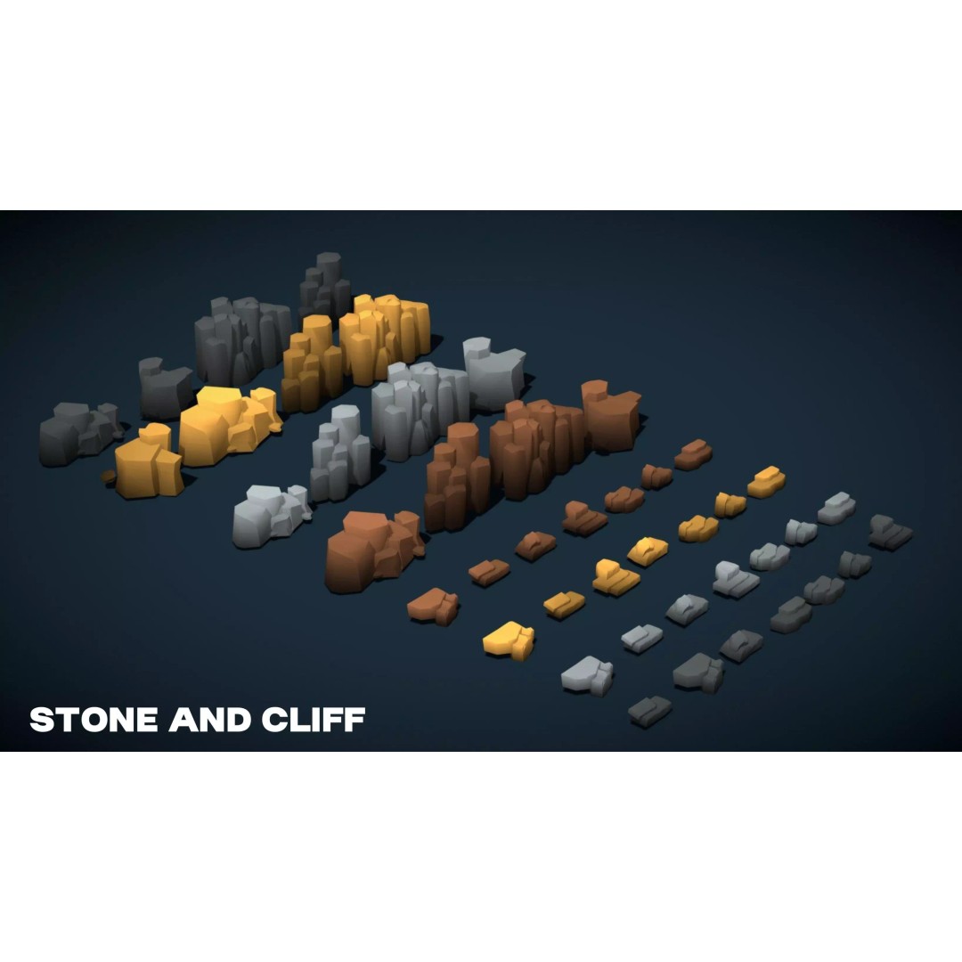 Stylized Nature Mega Pack 3D Model – Low Poly Game Asset, FBX - View 10