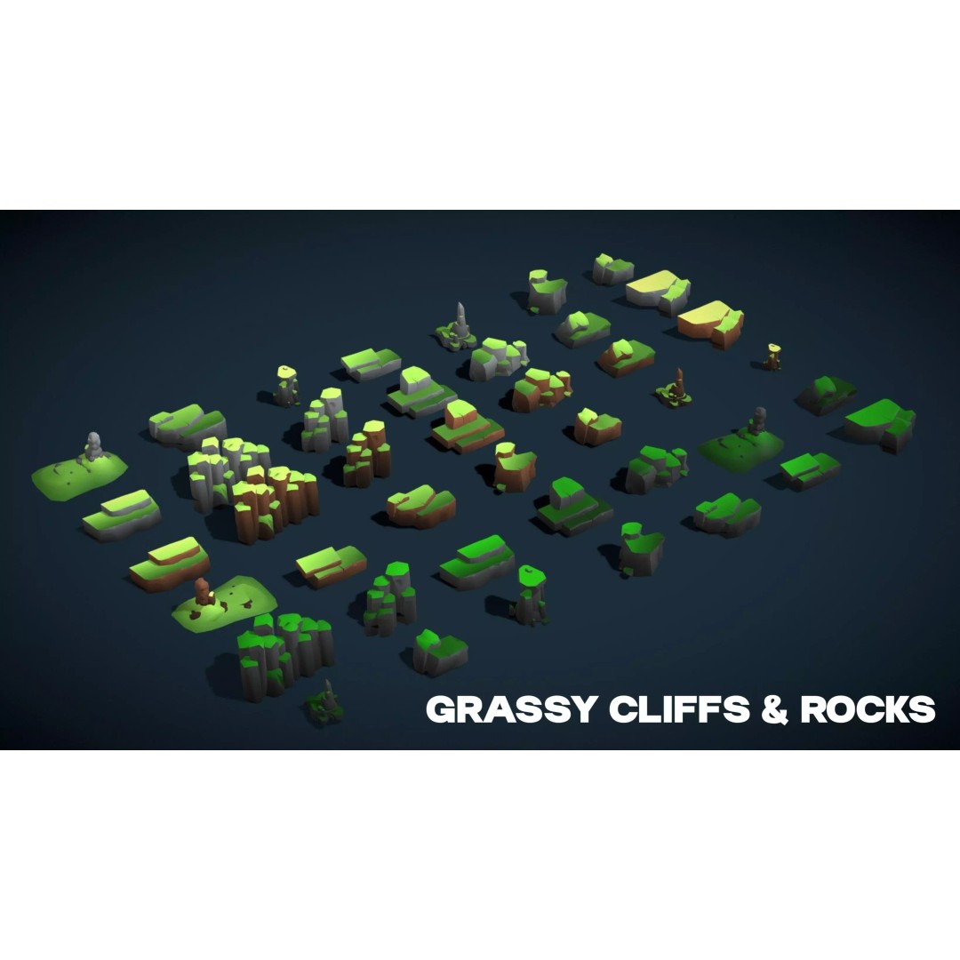 Stylized Nature Mega Pack 3D Model – Low Poly Game Asset, FBX - View 12