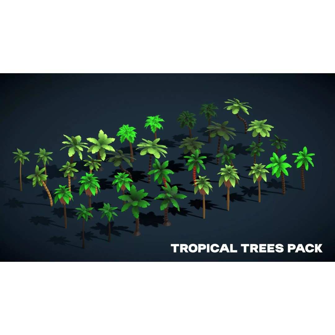 Stylized Nature Mega Pack 3D Model – Low Poly Game Asset, FBX - View 17