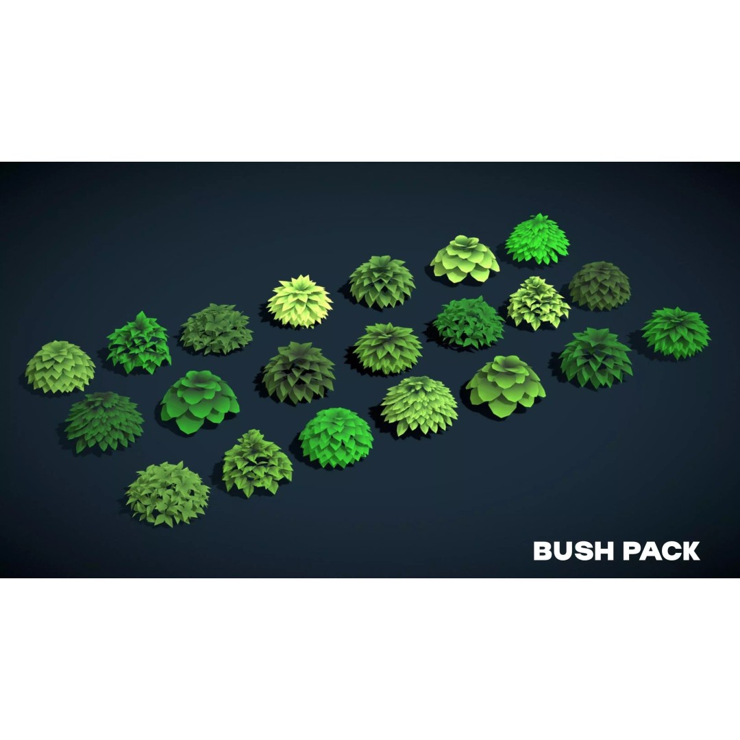 Stylized Nature Mega Pack 3D Model – Low Poly Game Asset, FBX - View 20