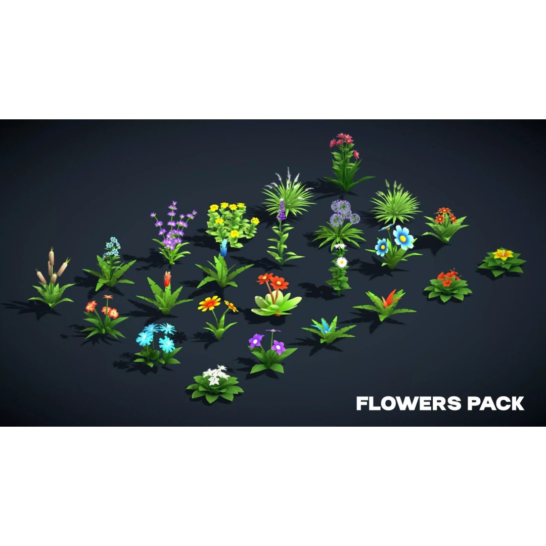 Stylized Nature Mega Pack 3D Model – Low Poly Game Asset, FBX - View 21